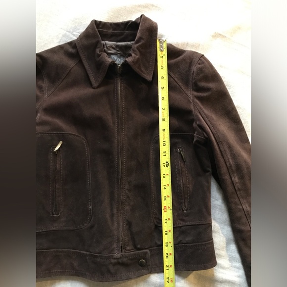 MK Maska Italian brown suede bomber jacket - Picture 7 of 11